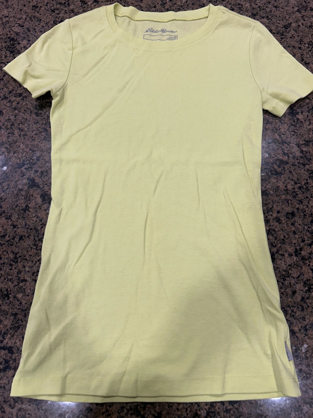 Eddie Bauer Yellow Short Sleeve Crewneck Tee
